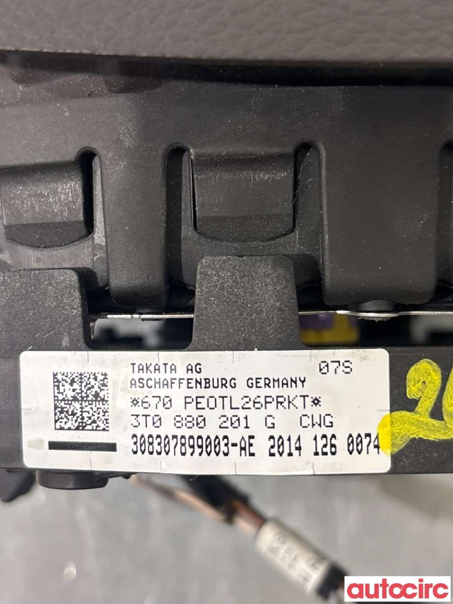 Airbag rattpute til Škoda Superb 2008-2015 (Type II) (SKODA|3T0880201G|)