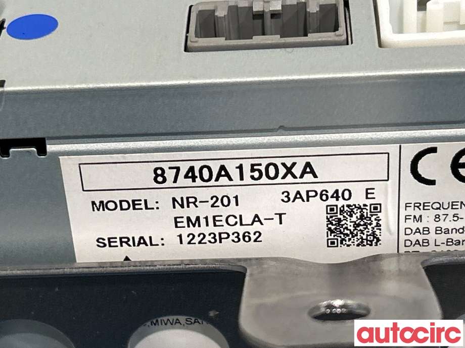Multimedia display (MCU - Media Controller Unit) til Mitsubishi Eclipse Cross 2018-->> (MITSUBISHI|8740A150XA|)