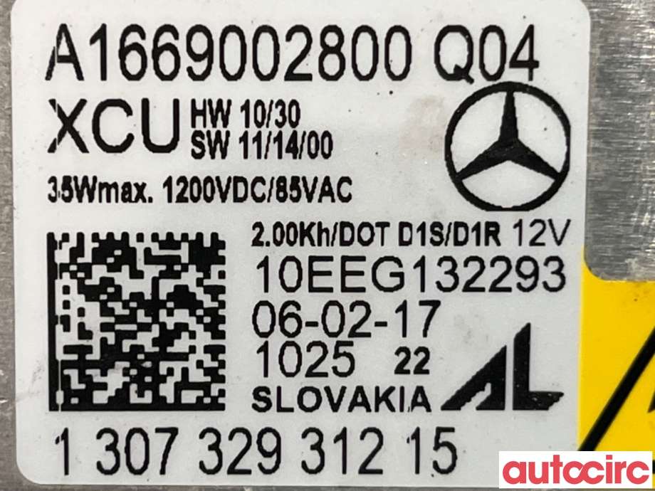 Styreenhet xenon/ballast til Mercedes B-Klasse 2011-2018 (W246) (W246) (MERCEDES|A1669002800|130732931215|A1669002800Q04)