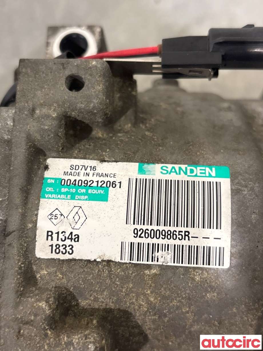 Aircondition kompressor til Nissan Qashqai 2010-2014 (Type I, Fase 2) (NISSAN|2763000Q3J|SD7V16|926009865R)