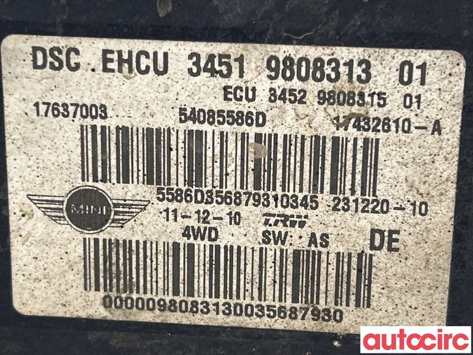 ABS sentral til Mini Countryman 2010-2016 (R60) (R60) (MINI|34529813838||34519808313)