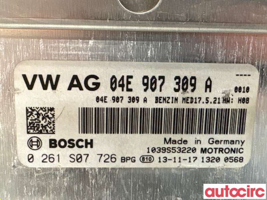 Styreenhet motor til VW Golf VII 2012-2017 (Fase 1)  (VOLKSWAGEN|04E906016H|0261S07726|04E907309A)