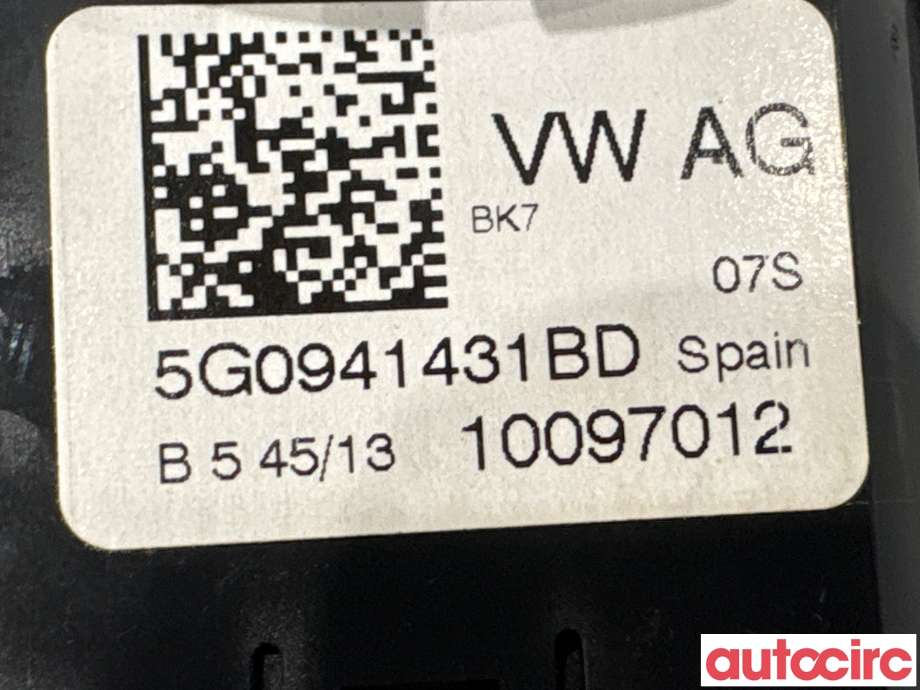 Bryter lys til VW Golf VII 2012-2017 (Fase 1)  (VOLKSWAGEN|5G0941431BD|10097012)