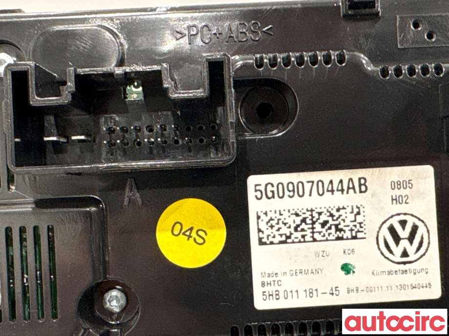 Varmeapparat betjening til VW Golf VII 2012-2017 (Fase 1) (VOLKSWAGEN|5G0907044BE|5HB011181-45|5G0907044EC)