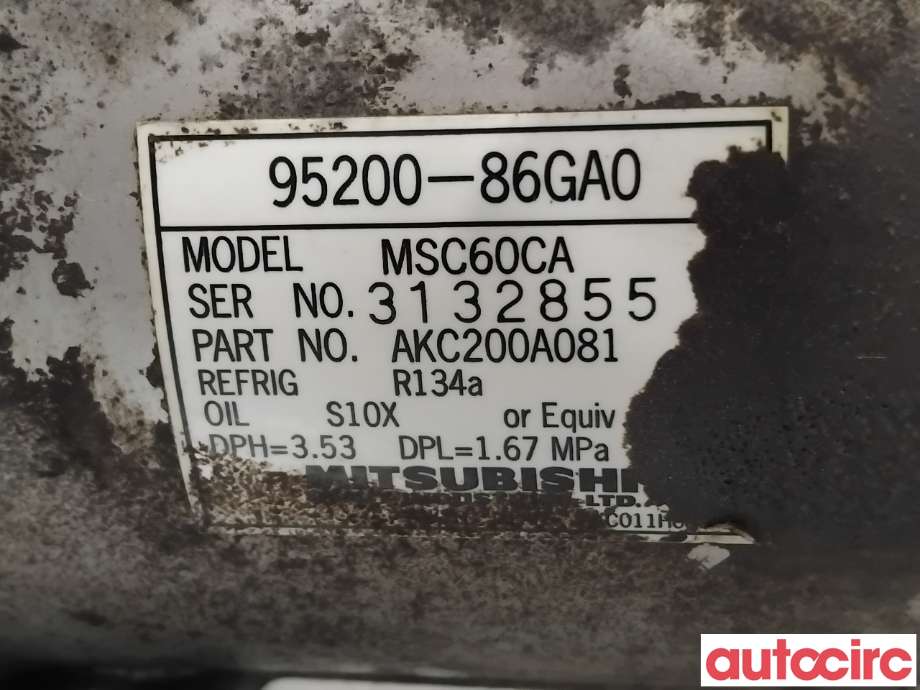 Aircondition kompressor til Suzuki Ignis 2003-2010 (Type I) (UNGARN) (UNGARN) (SUZUKI|95200-86GA0|AKC200A081)