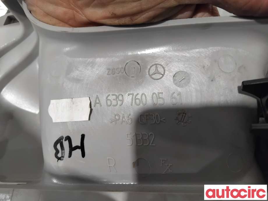 Dørhåndtak inv høyre bak til Mercedes Vito/Viano 2004-2010 (Fase 1) (W639) (W639) (MERCEDES|A6397600561|)