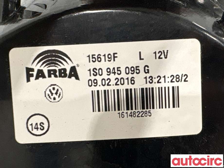 Baklykt venstre til VW E-Up 2013-2019 (VOLKSWAGEN|1S0945095G|15619F)