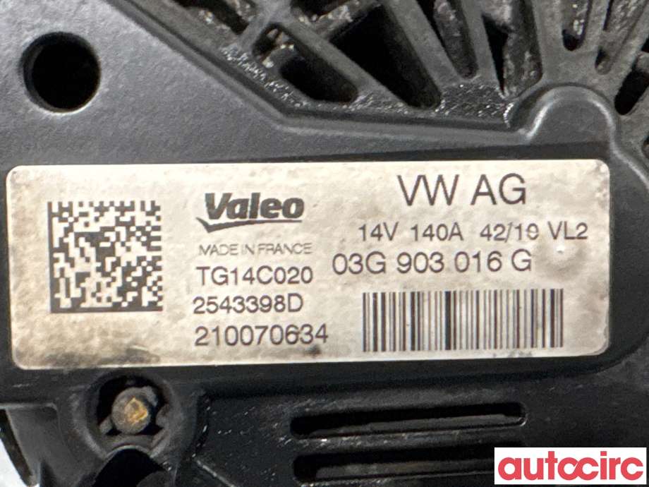 Dynamo til Audi A4, Allroad 2009-2016 (Type I) (B8) (B8) (AUDI|03G903016GX|TG14C020|03G903016G)