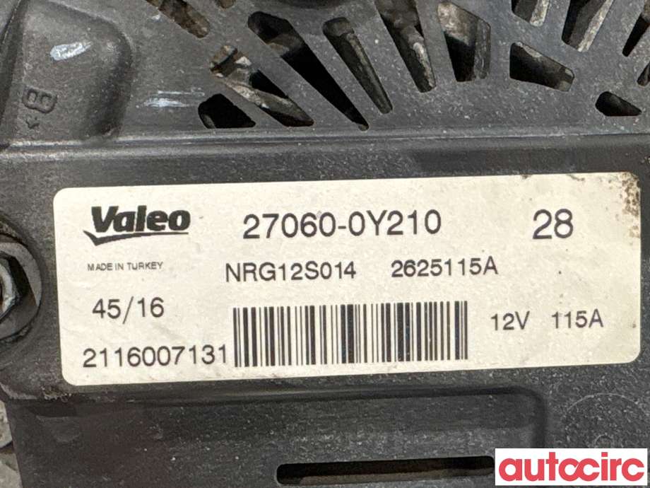 Dynamo til Toyota C-HR 2016-->> (TOYOTA|270600Y210|NRG12S014|270600Y211)