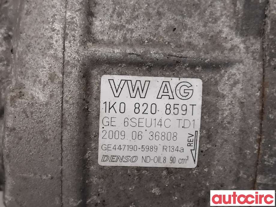Aircondition kompressor til Audi A3 2009-2012 (Type II, Fase 2) (AUDI|1K0820859TX|447190-5989|1K0820859T)