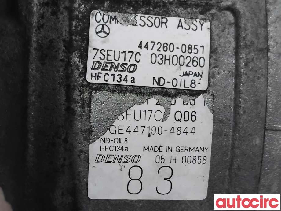 Aircondition kompressor til Mercedes R-Klasse 2006-2013 (W251) (W251) (MERCEDES|A0012308311|447260-0851|A0022305311)
