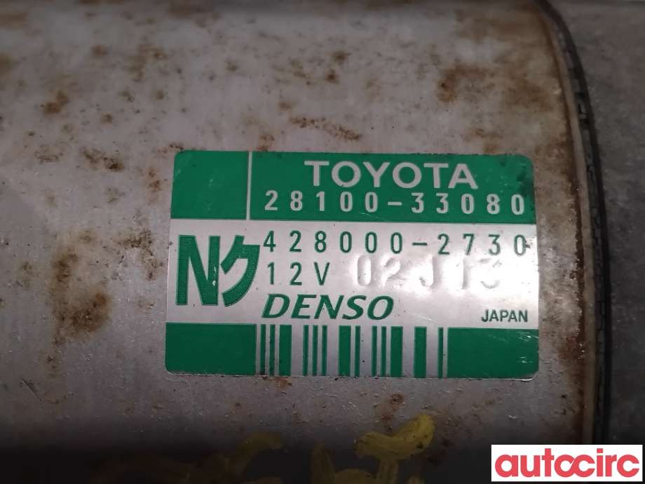 Starter diesel til Toyota Auris 2007-2010 (Type I, Fase 1) (TOYOTA|2810033080|428000-2730|28100-33080)