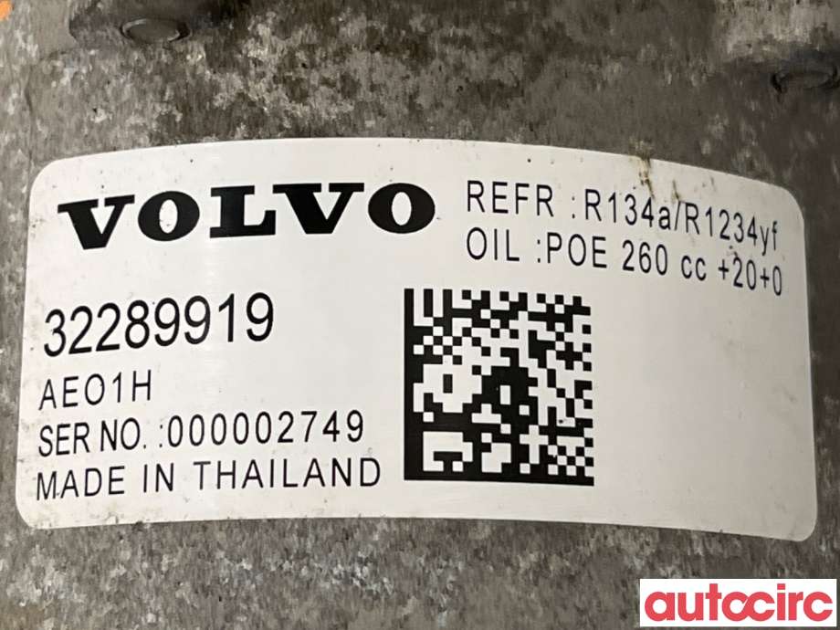 Aircondition kompressor til Volvo XC40 2018-2024  (VOLVO|36010526||32289919)