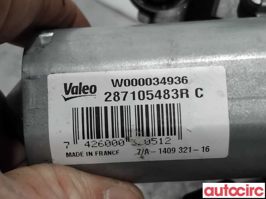 Viskermotor bakrute til Renault Zoe 2013-2019 (Fase 1)  (RENAULT|287105483R|W000034936)