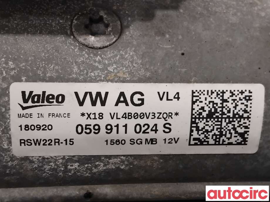 Starter diesel til VW Amarok 2016-2022 (Type I, Fase 2) (VOLKSWAGEN|059911024TX|RSW22R-15|059911024SX)