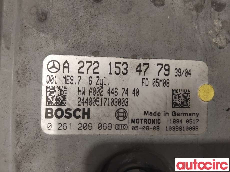 Styreenhet motor til Mercedes ML 2005-2011 (W164) (W164) (MERCEDES|A2721535091|0261209069|A2721534779)
