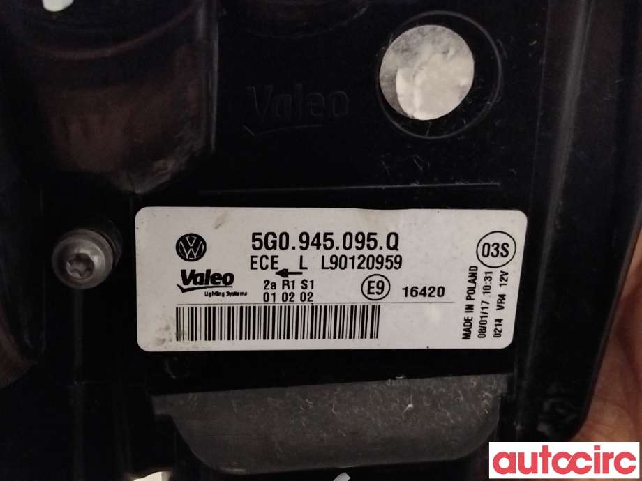 Baklykt venstre til VW Golf VII 2017-2020 (Fase 2)  (VOLKSWAGEN|5G0945095Q|90120959)