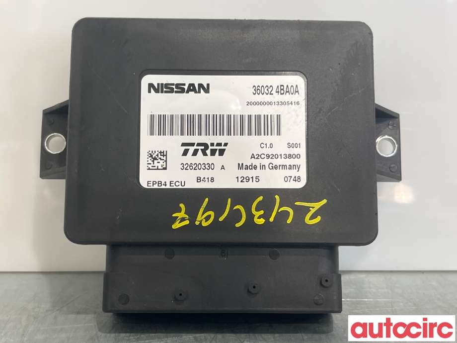 Styreenhet elektrisk parkbrems (EPB - Electric Parking Brake) til Nissan Qashqai, 2014-2021 (Type II)  (NISSAN|360324BA0A)