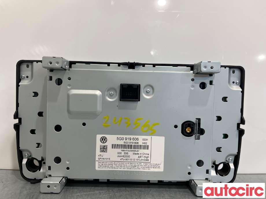 Multimedia display (MCU - Media Controller Unit) til VW e-Golf 2014-2017 (Fase 1) (VOLKSWAGEN|5G0919606)