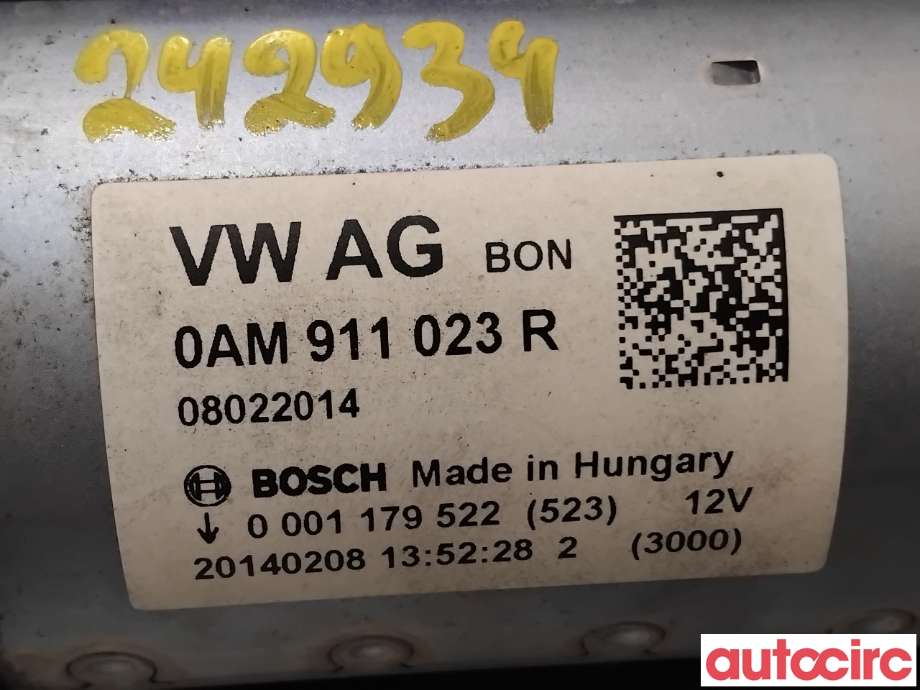 Starter til VW Golf VII 2012-2017 (Fase 1) (VOLKSWAGEN|0AM911023RX|0001179522|0AM911022CX)