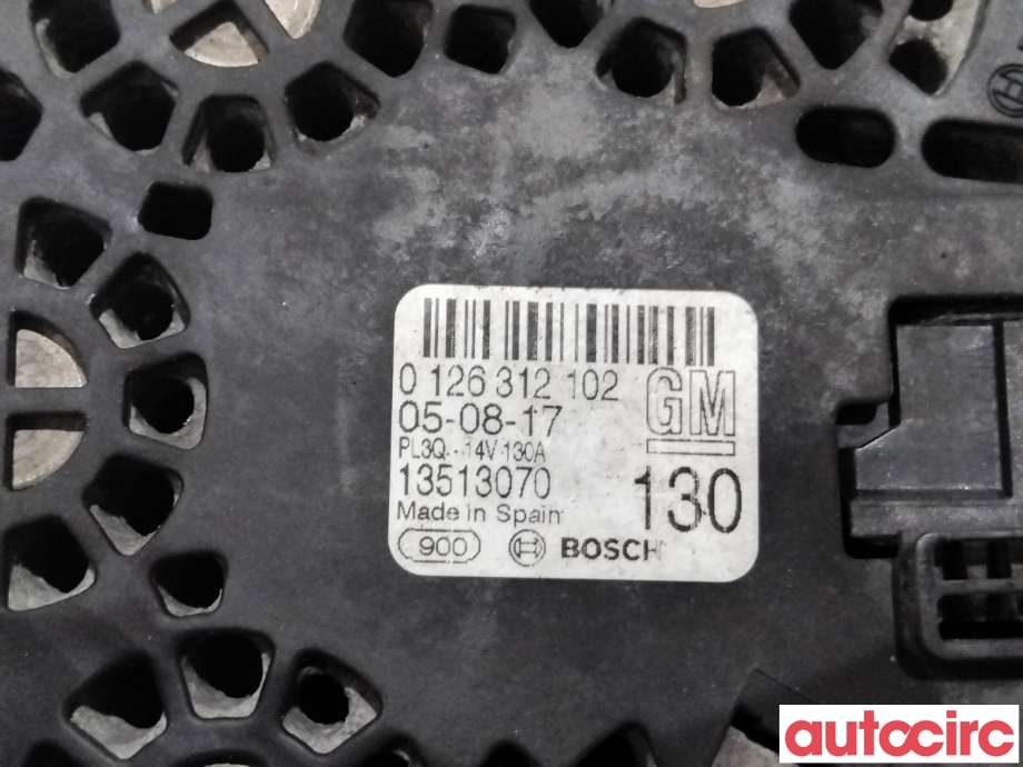 Dynamo til Opel Insignia B 2017-->>  (OPEL|NO NR|0126312102|13513070)