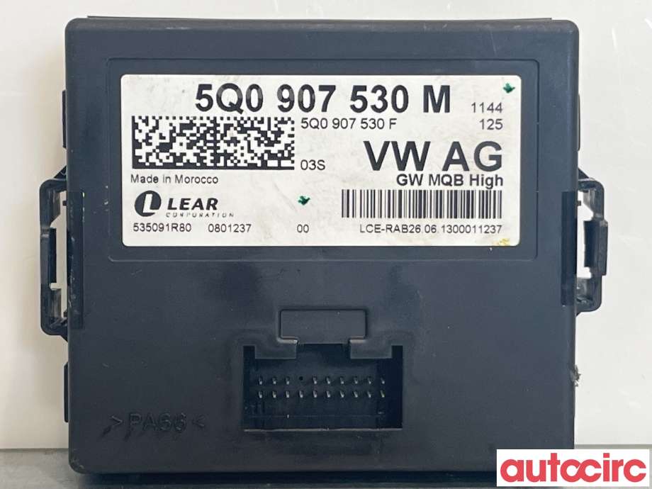 Styreenhet diverse til Audi A3 2012-2016 (Type III, Fase 1) (AUDI|5Q0907530Q|5Q0907530M)