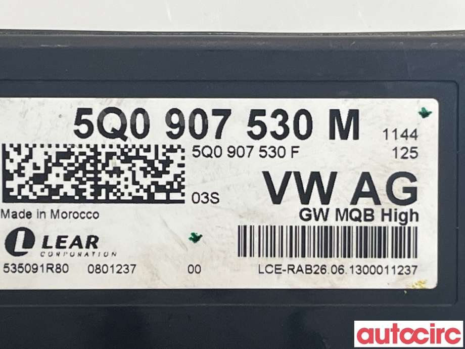 Styreenhet diverse til Audi A3 2012-2016 (Type III, Fase 1) (AUDI|5Q0907530Q|5Q0907530M)