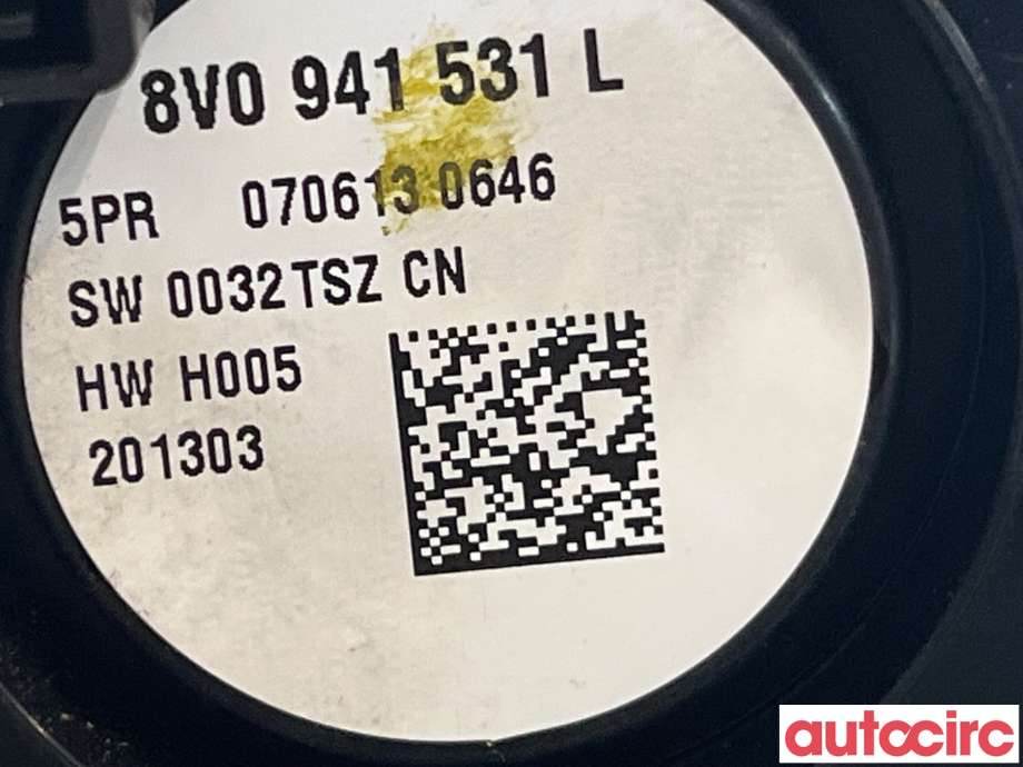 Bryter lys til Audi A3 2012-2016 (Type III, Fase 1) (AUDI|8V0941531L)