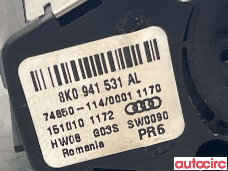 Bryter lys til Audi A4, Allroad 2009-2016 (Type I) (B8) (B8) (AUDI|8K0941531AL)