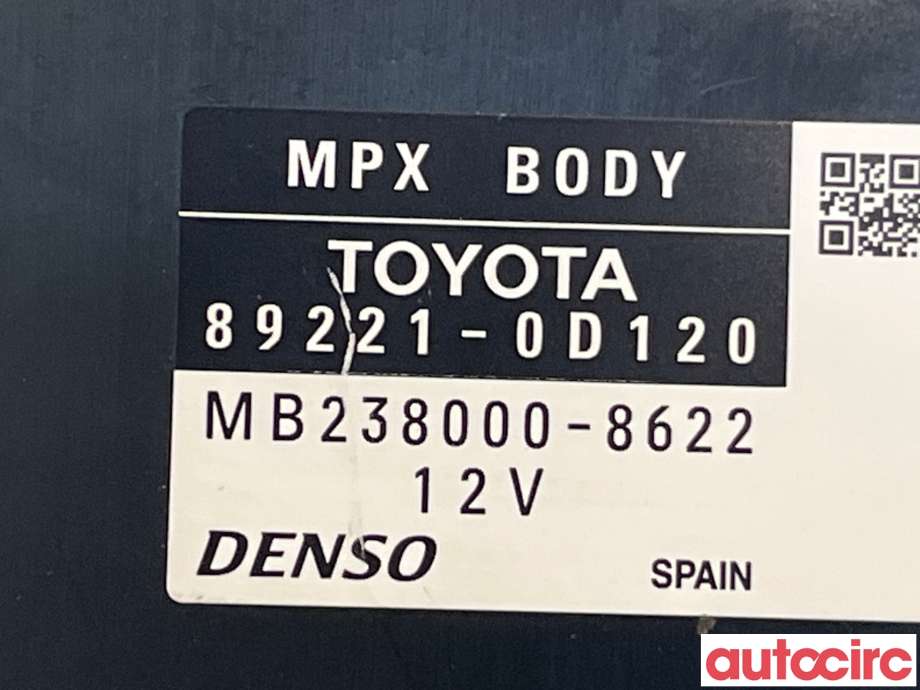 Styreenhet diverse til Toyota Yaris 2012-2014 (Type III, Fase 1)  (TOYOTA|892200D090|892210D120)