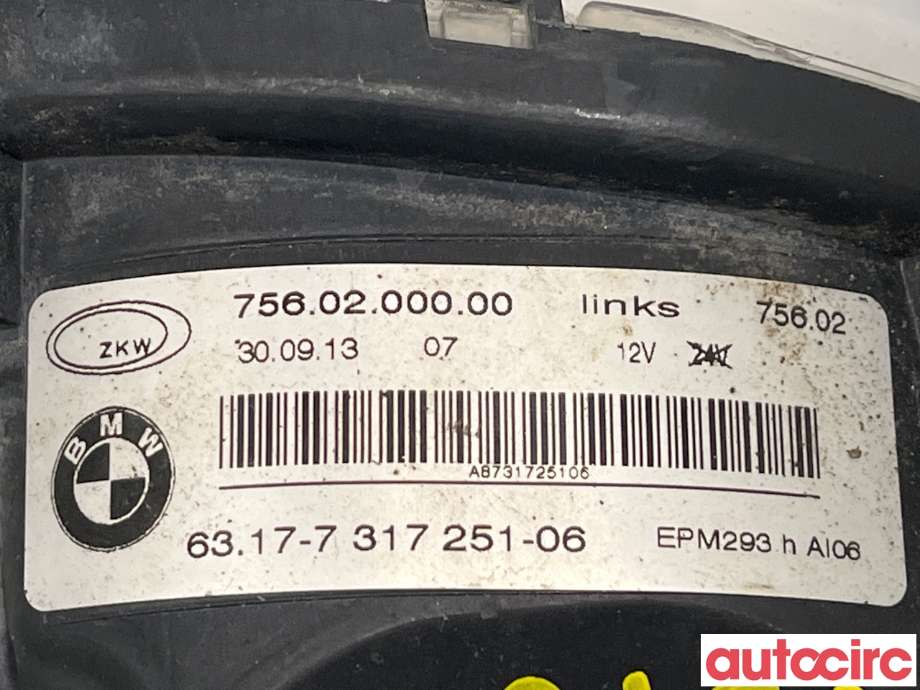Tåkelykt venstre foran til BMW X5 2013-2018 (F15) (F15) (BMW|63177317251)