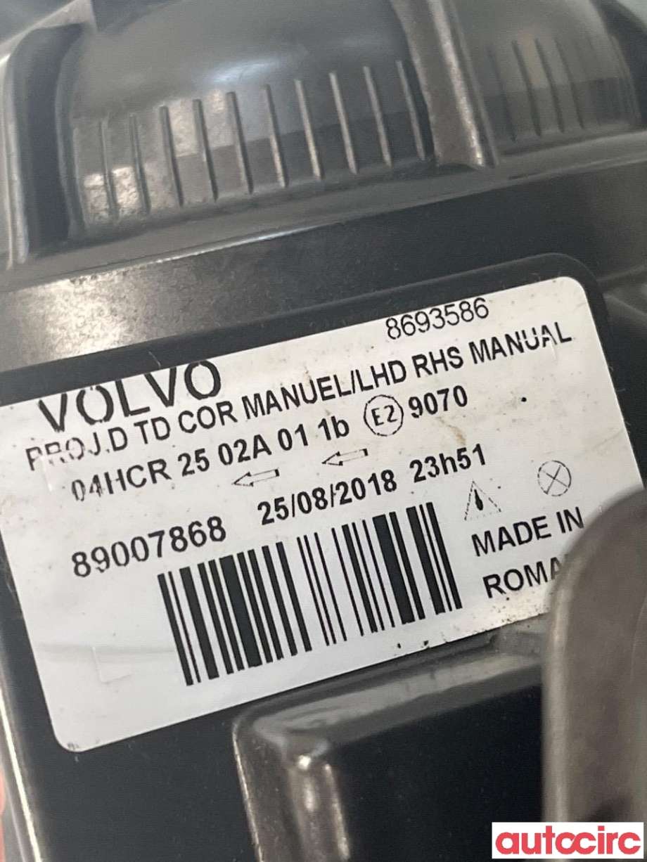 Frontlykt høyre halogen til Volvo S60 2000-2004 (Type I, Fase 1) (VOLVO|31446815|8693592|89007868)
