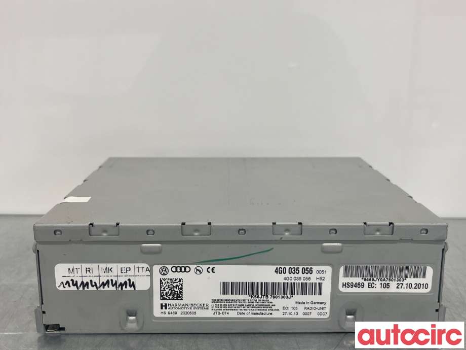 Bilstereo til Audi A4, Allroad 2009-2016 (Type I) (B8) (B8) (AUDI|4G0035056)