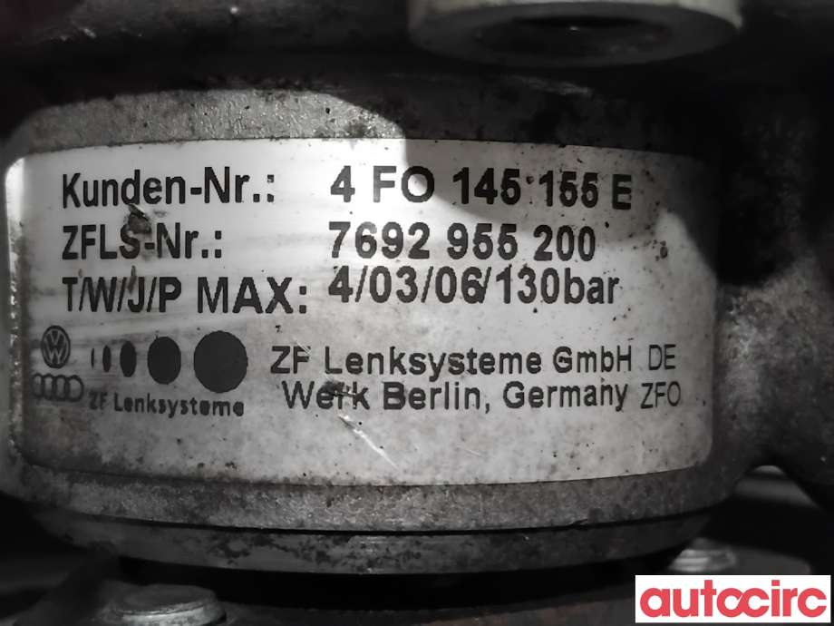 Servo pumpe mekanisk til Audi A6 2005-2008 (Type III, Fase 1) (C6) (C6) (AUDI|4F0145155P|7692955200|4F0145155E)