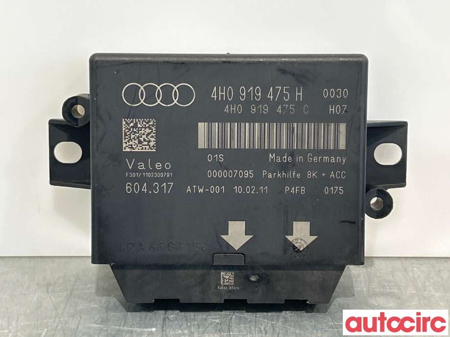 Styreenhet parkering til Audi A7, 2010-2014 (Type I, Fase 1) (AUDI|4H0919475H)