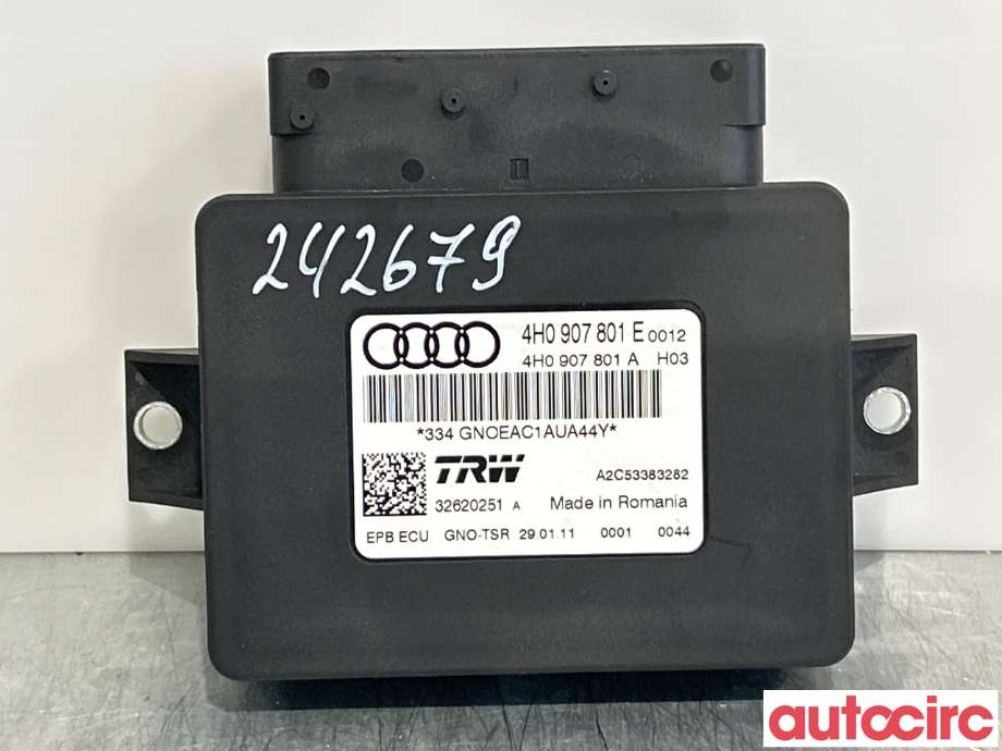 Styreenhet elektrisk parkbrems (EPB - Electric Parking Brake) til Audi A7, 2010-2014 (Type I, Fase 1) (AUDI|4H0907801E)