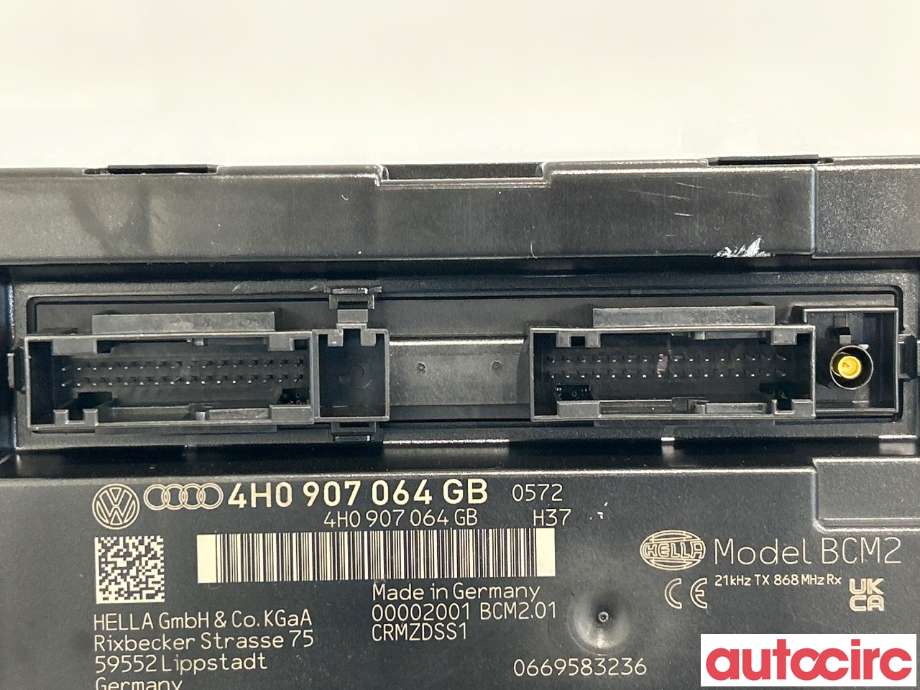 Styreenhet comfort (BCM) til Audi A7 2010-2014 (Type I, Fase 1) (AUDI|4H0907064GB|)