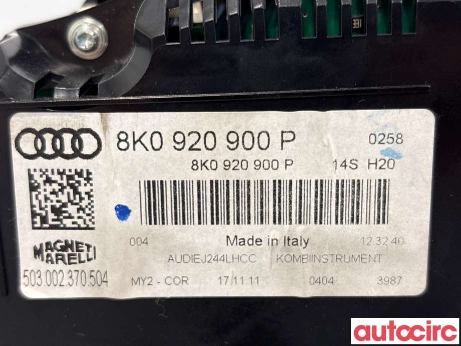 Instrumentpanel til Audi A4 2007-2014 (Type IV) (B8) (B8) (AUDI|8K0920900QX|503002370504|8K0920900Q)