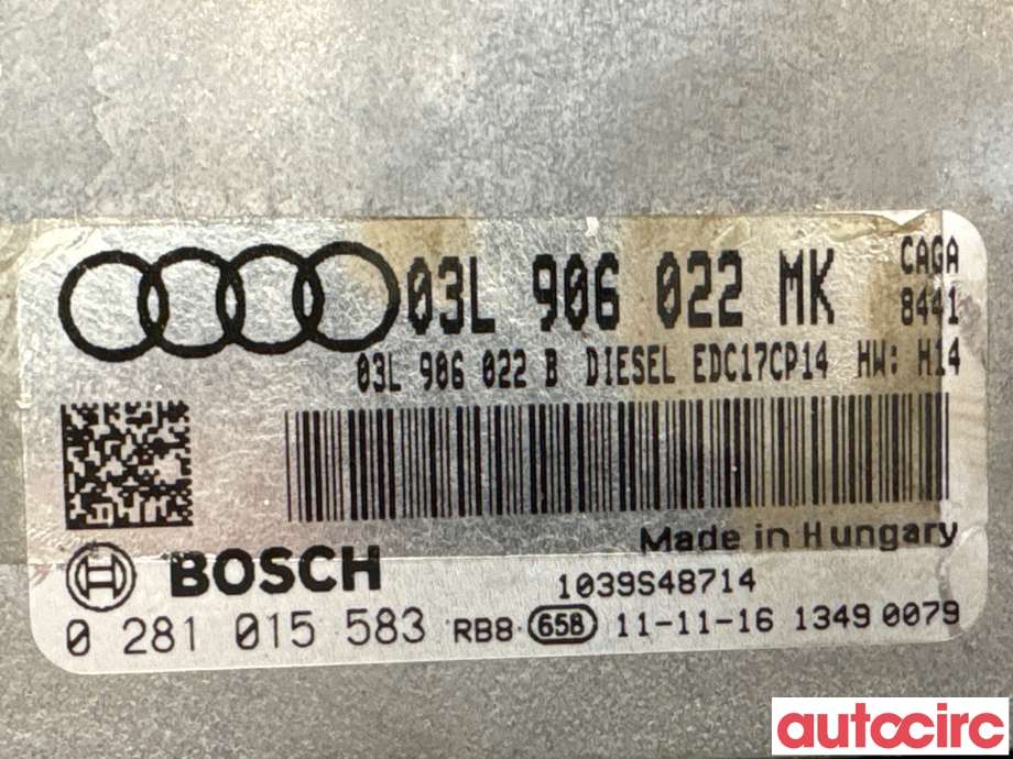 Styreenhet motor til Audi A4 2007-2014 (Type IV) (B8) (B8) (AUDI|03L906022MK|0281015583)