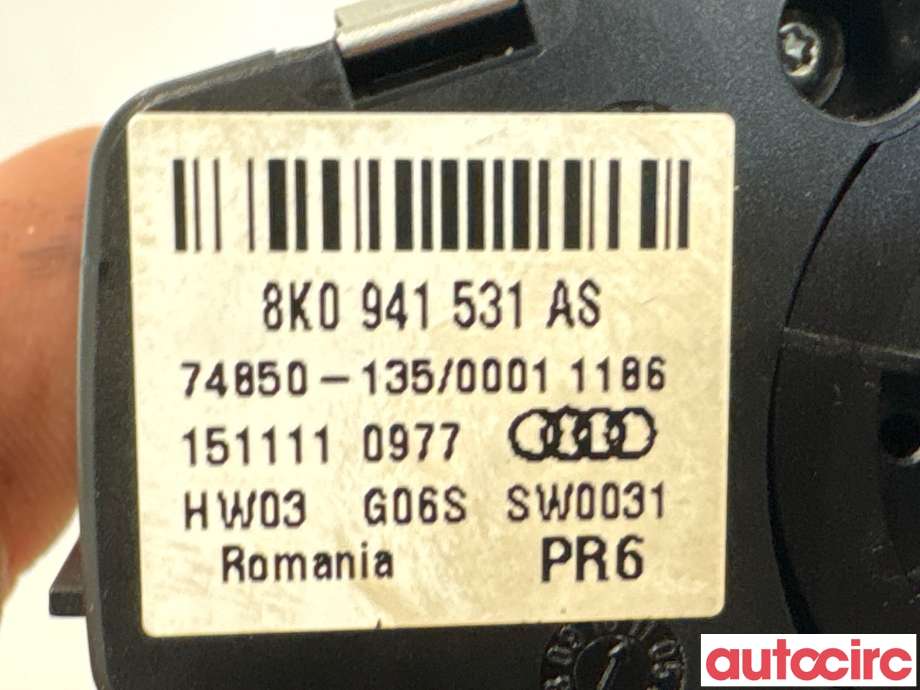 Bryter lys til Audi A4 2007-2014 (Type IV) (B8) (B8) (AUDI|8K0941531AS|74850-135)