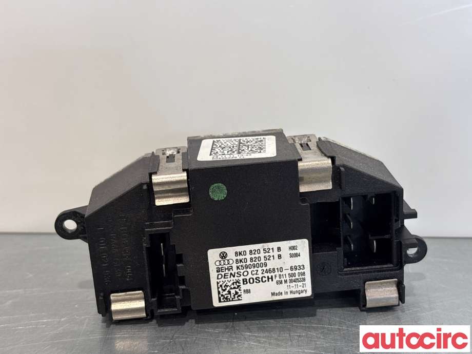 Varmeapparat motstand til Audi A4 2007-2014 (Type IV) (B8) (B8) (AUDI|8K0820521B|F011500098)