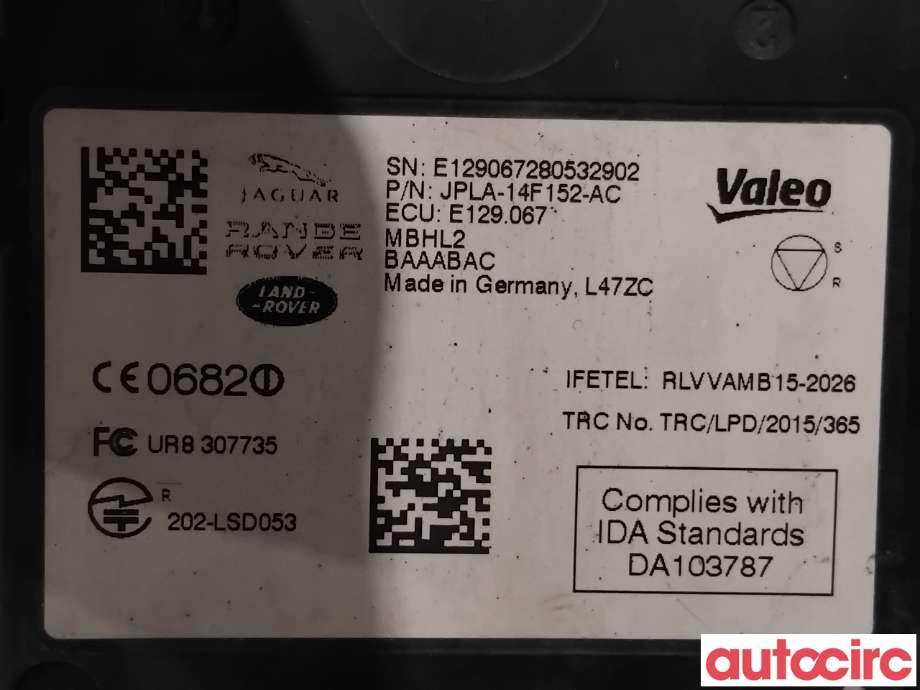 Sensor radar til Land Rover Discovery 2017-->> (Type V)  (LAND-ROVER|LR123894||JPLA-14F152-AC)