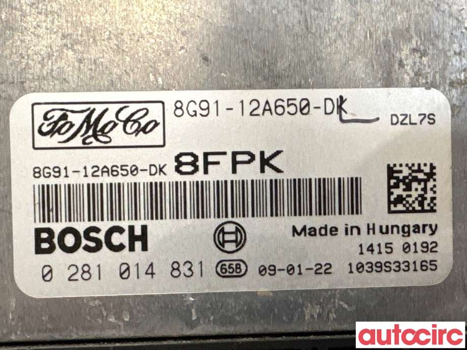 Styreenhet motor til Ford S-Max 2006-2010 (Type I, Fase 1)  (FORD|1686369|0281014831|8G91-12A650-DK)