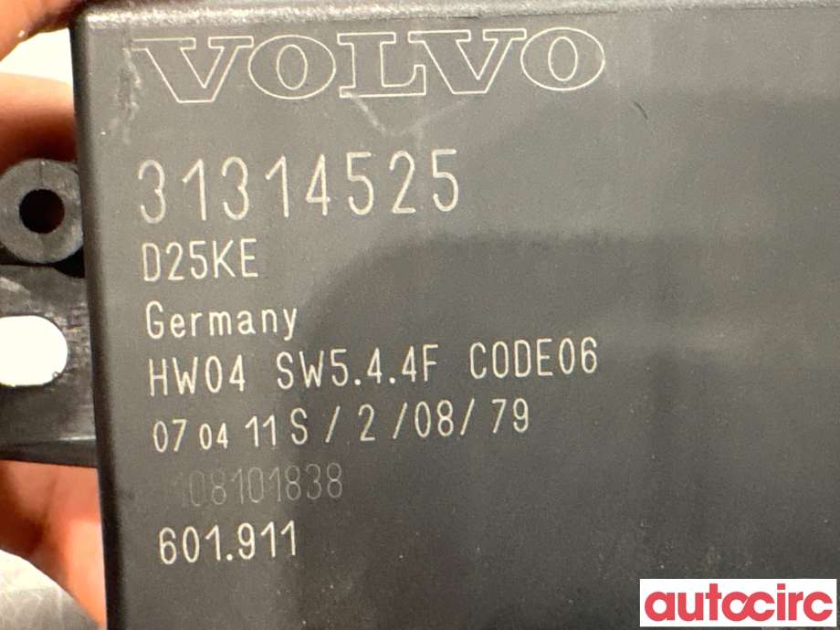 Styreenhet parkering til Volvo V60 2010-2013 (Type I, Fase 1)  (VOLVO|31341090|601911|31314525)