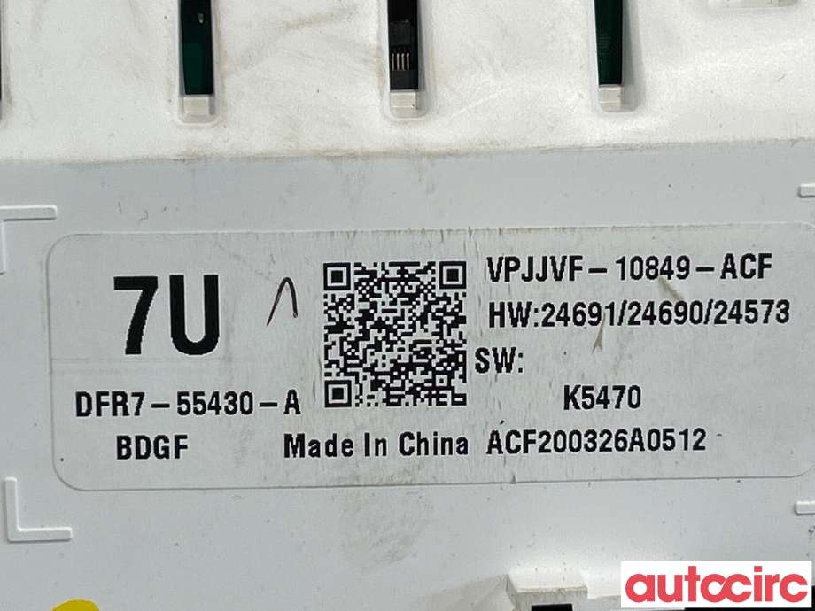 Instrumentpanel til Mazda CX-30 2020-->> (MAZDA|DFR7-55-430A||DFR7-55430-A)