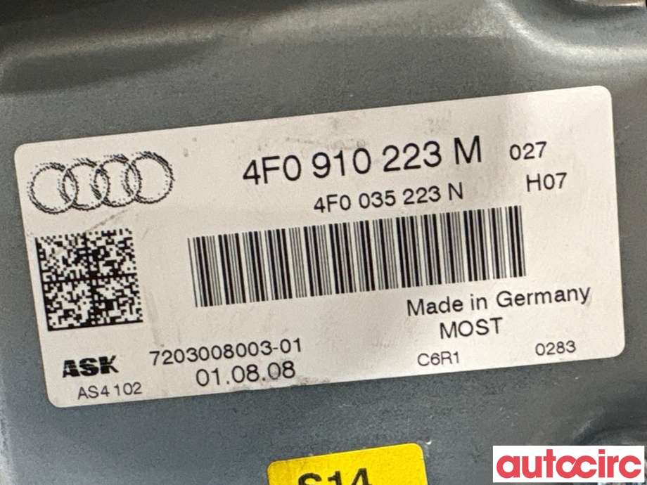 Bilstereo forsterker til Audi A6, Allroad 2008-2011 (Type II, Fase 2) (C6) (C6) (AUDI|4F0035223N|7203008003-01|4F0910223M)