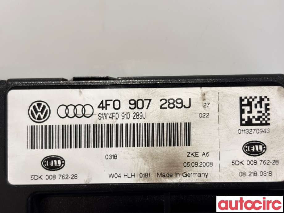 Styreenhet comfort (BCM) til Audi A6, Allroad 2008-2011 (Type II, Fase 2) (C6) (C6) (AUDI|4F0910289K|5DK008762-28|4F0907289J)