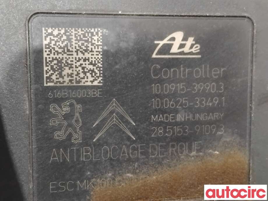 ABS sentral til Peugeot 2008 2013-2019 (Type I)  (PEUGEOT|1617387780|100915-39903|1634858280)
