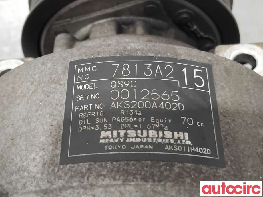 Aircondition kompressor til Mitsubishi Outlander 2010-2012 (Type II, Fase 2)  (MITSUBISHI|7813A409|AKS200A402D|7813A215)