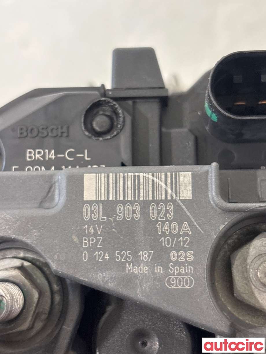 Dynamo til VW Tiguan 2011-2016 (Type I, Fase 2)  (VOLKSWAGEN|03L903023|0124525187)